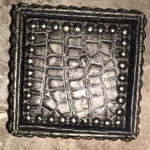 Z Gallerie Everglades Dark Gray gator Coaster Set